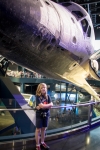 Kyle with Space Shuttle Atlantis at Kennedy Space Center