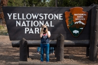 Kyle at the Yellowstone NP enteance sign