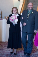 Bob walking Lucy down the aisle