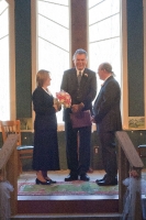 Lucy and Ken at the altar