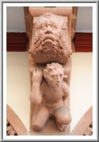 Building detail in Frankfurt's Römerplatz