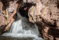 Soda Dam waterfall in Jemez Springs