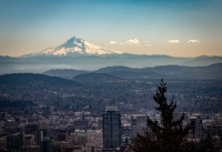 View including Mt. Hood from Pittock Mansion