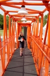 Kyle in rocket gantry at Kennedy Space Center