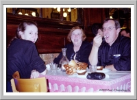 Enjoying their first real Parisian meal