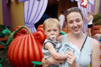 Kyle & Mommy in Mickey's Garden