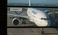 Plane to Kinshasa at Paris-CDG airport on way to Kinshasa