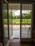 Looking out the back door of the Guest House
