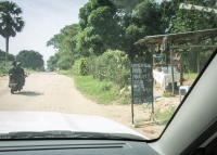 Between the Guest House and main campus