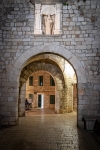 Ploce Gate in Dubrovnik at night