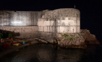 Fort Bokar in Dubrovnik at night
