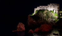 Fort Lovrijenac in Dubrovnik at night