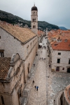 View of Stradun in Dubrovnik from city walls