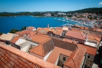 View from St. Markâ€™s Cathedral bell tower in Korcula
