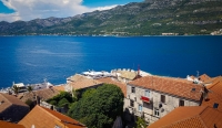 View from St. Markâ€™s Cathedral bell tower in Korcula