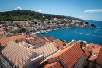 View from St. Markâ€™s Cathedral bell tower in Korcula