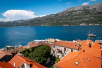 View from St. Markâ€™s Cathedral bell tower in Korcula