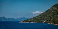 Driving along the coast in Croatia