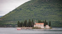View of Our Lady of the Rocks in Perast, Montenegro