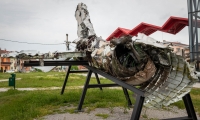 At the Croatian War of Independence Museum in Karlovac
