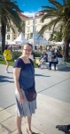 Suzanne along the Riva in Split, Croatia
