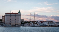 Along the Riva in the early morning in Split, Croatia