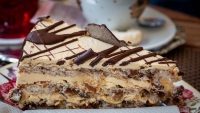 Cake at cafe in Split, Croatia