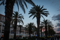 Along the Riva near sunset in Split, Croatia