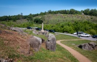 View of Little Round Top from Devils Den in Gettysburg, PA