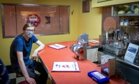 Kyle in the diner at the AACA Antique Auto Museum in Hershey