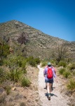 Suzanne Hiking the McKittrick Canyon trail in Guadalupe Mountains National Park