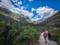Suzanne and Paul Murphy Hiking the McKittrick Canyon trail in Guadalupe Mountains National Park