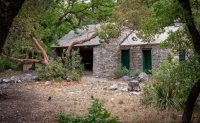 At Pratt Cabin while hiking the McKittrick Canyon trail in Guadalupe Mountains National Park