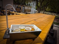 At Bathtub Row brewing in Los Alamos, NM