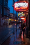 Along Bourbon Street in the French Quarter in New Orelans