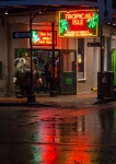 Along Bourbon Street in the French Quarter in New Orelans