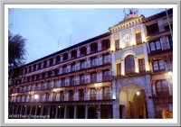 Plaza Zocodover in Toledo at dusk