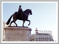 Statue of King Carlos III in Plaza Pueta del Sol, Madrid
