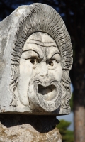 Drama Mask Statue