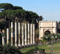 Arch of Titus from the Colosseum