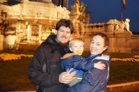 Paul, Kyle, and Jack at the VE II Monument