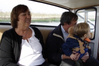 Mary Lou, Jack, and Kyle riding into Venice