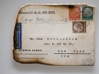 Postcard damaged in the Hindenburg crash