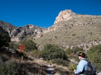 Paul Murphy along the Devil's Hall Trail in Guadalupe Mtns NP