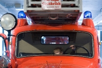 Munich Deutsches Museum: Kyle in the firetruck