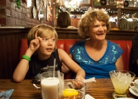 Kyle & Grammy at dinner