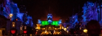 Main Street lit for the Halloween Party