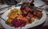 Schweinehaxe at Schmankerl Stube restaurant in Hagerstown, MD