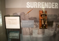 Pen used by Grant to sign surrender and telegraph key used at Appomattox at Gettysburg National Battlefield