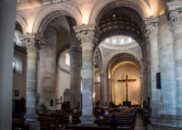 Cathedral in Plaza Grande in Merida Mexico